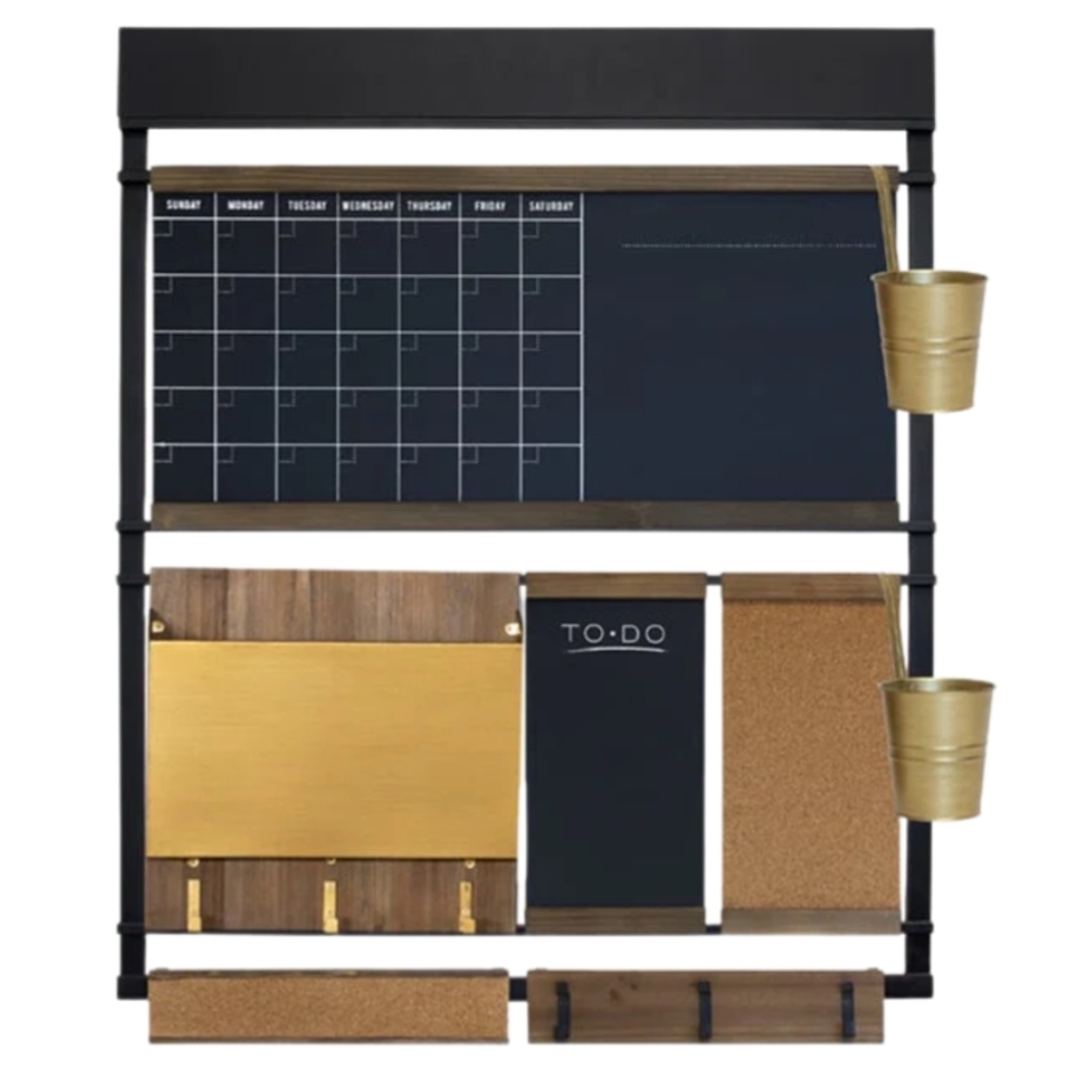1thrive Megan - Wall Organizer with Chalkboard and Corkboard